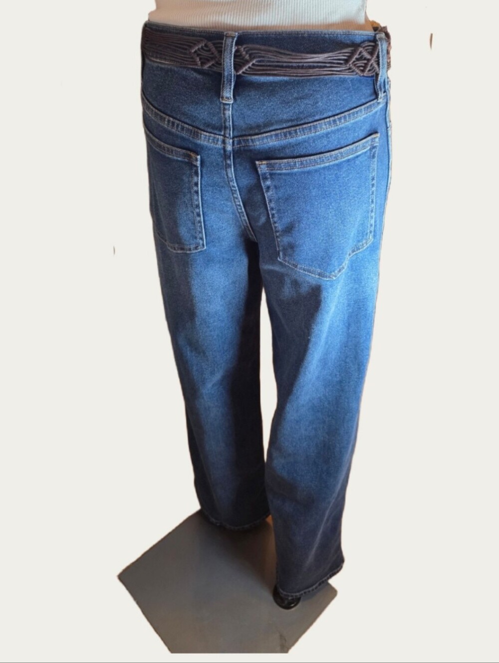 J. Crew Reimagined Dark Blue Wide Leg Jeans Sz 28 - Picture 6 of 17